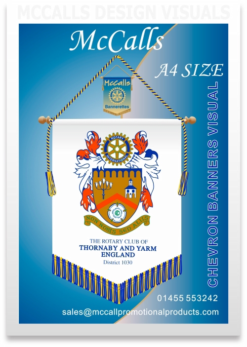 3 Rotary Club Banners / Bannerettes: Slatina Romania, Romanian Flag &  Rotherham